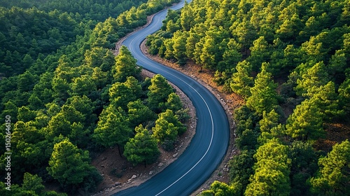 [11:09 pm, 30/03/2025] Faizanhaider: Serene winding road surrounded by lush green trees, creating a tranquil atmosphere for exploration. 