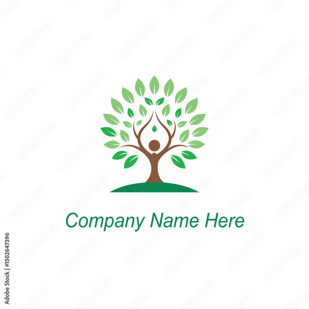Obraz premium yoga tree logo