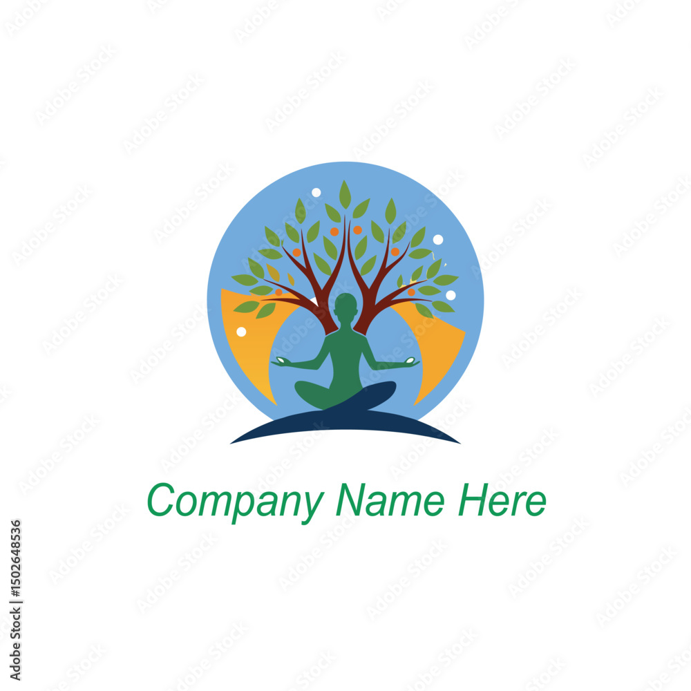 Obraz premium yoga tree logo