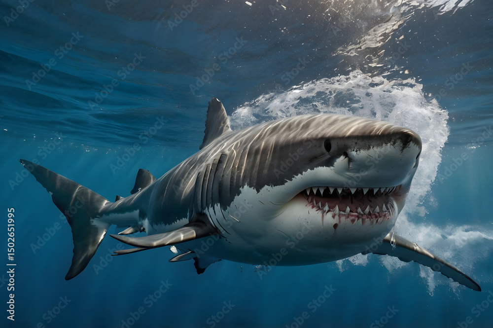 Naklejka premium Shark underwater