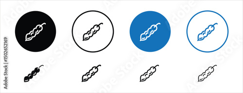 Set of colored pixel perfect Soybeans icon  with 1 unexpanded, 1 silhouette, Soybeans icon symbolizing agriculture, food, or plant-based products.