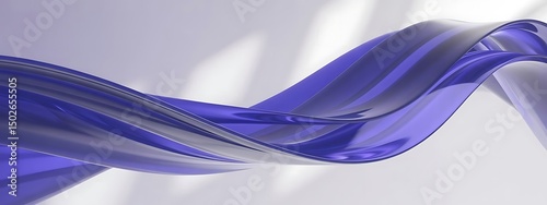 A flowing wave of glass in shades of purple and blue, creating a dynamic and colorful visual effect.vibrant wave of glass featuring purple and blue hues, showcasing a smooth and fluid design.
