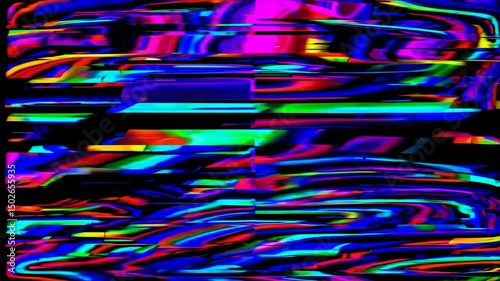 Experiencing vibrant abstract visuals that blend colors and shapes in a dynamic display