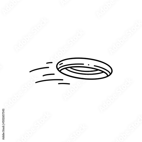 Beach Frisbee Flying Icon