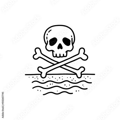 Beach Skull and Crossbones Icon