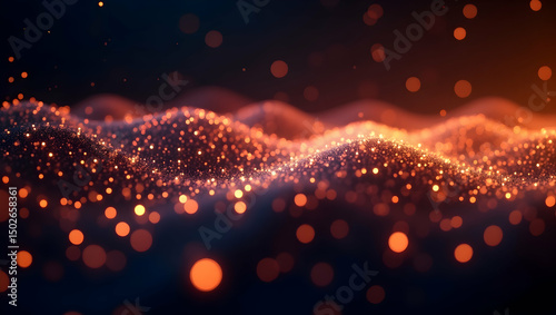 Digital Background A dense network of pulsing dots connected by glowing lines