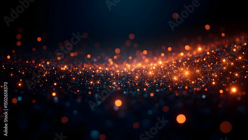 Digital Background A dense network of pulsing dots connected by glowing lines