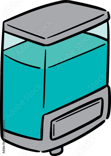Illustration of liquid soap dispenser
