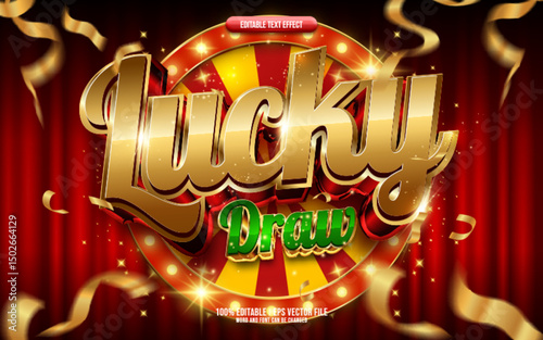 Lucky Draw 3D editable text effect