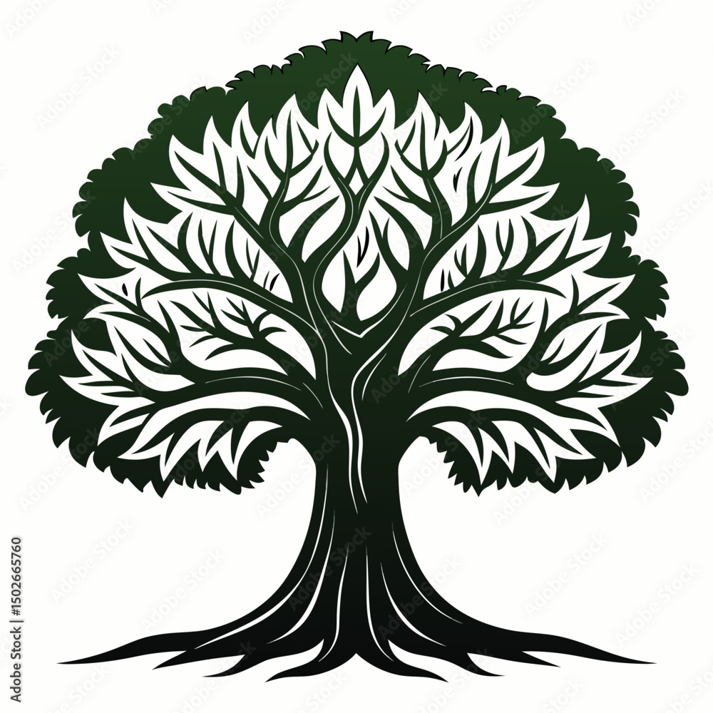 Obraz premium vector tree silhouette