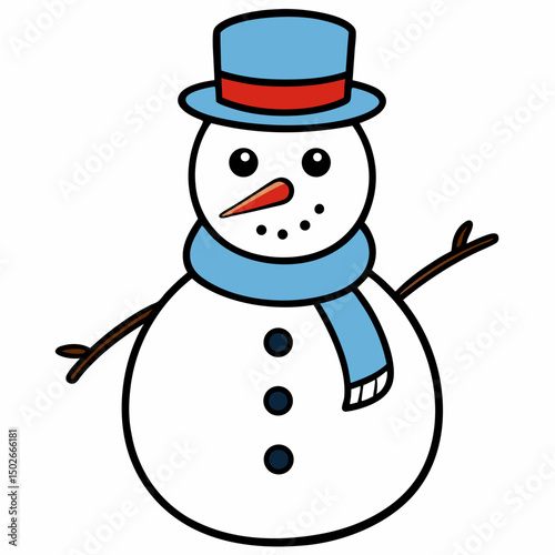 snowman on a white background