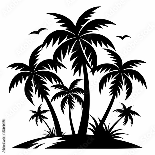 palm tree silhouettes