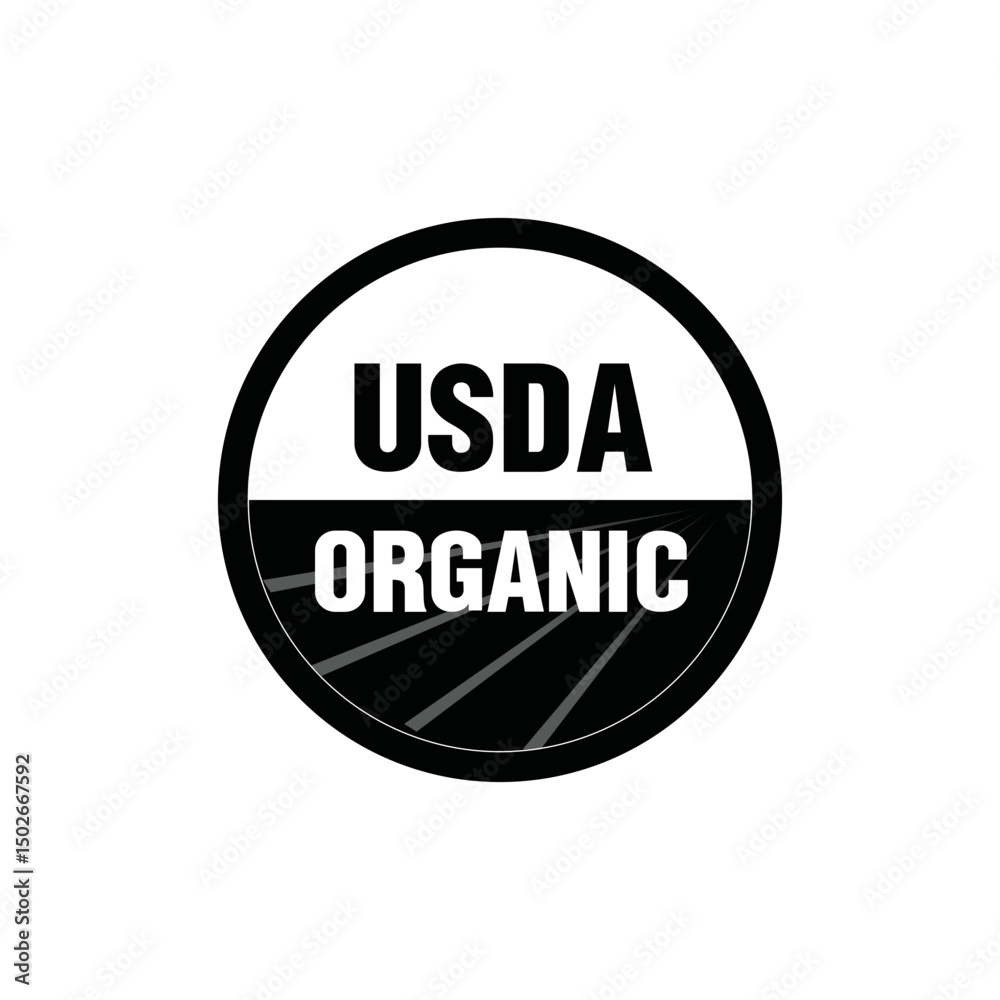 USDA ORGANIC Certified Icon Vector USDA ORGANIC Certified Icon Vector