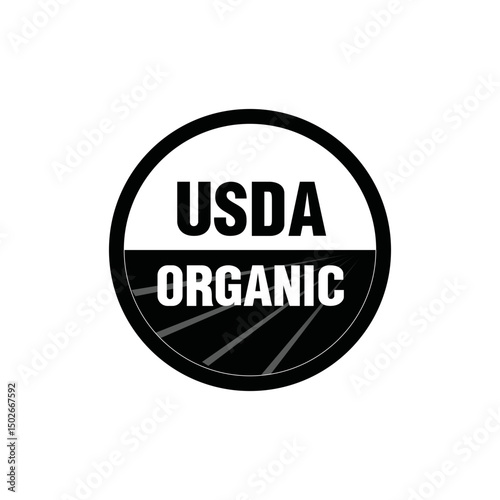 USDA ORGANIC Certified Icon Vector