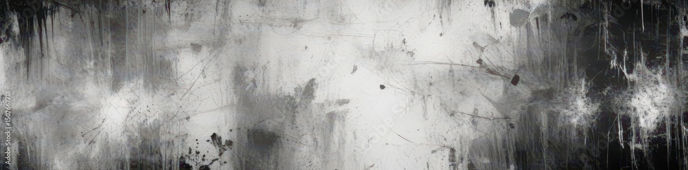 Fototapeta premium Black & white grunge texture; abstract distressed background, marks, messy