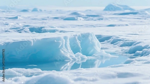 南極の氷の風景