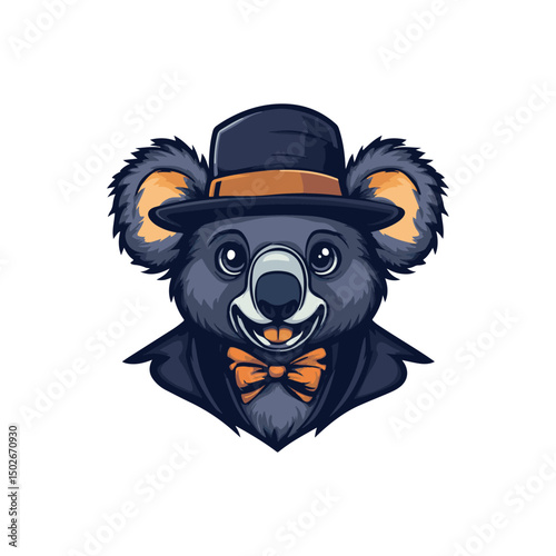 Voodoo Koala With Suit Mascot Logo