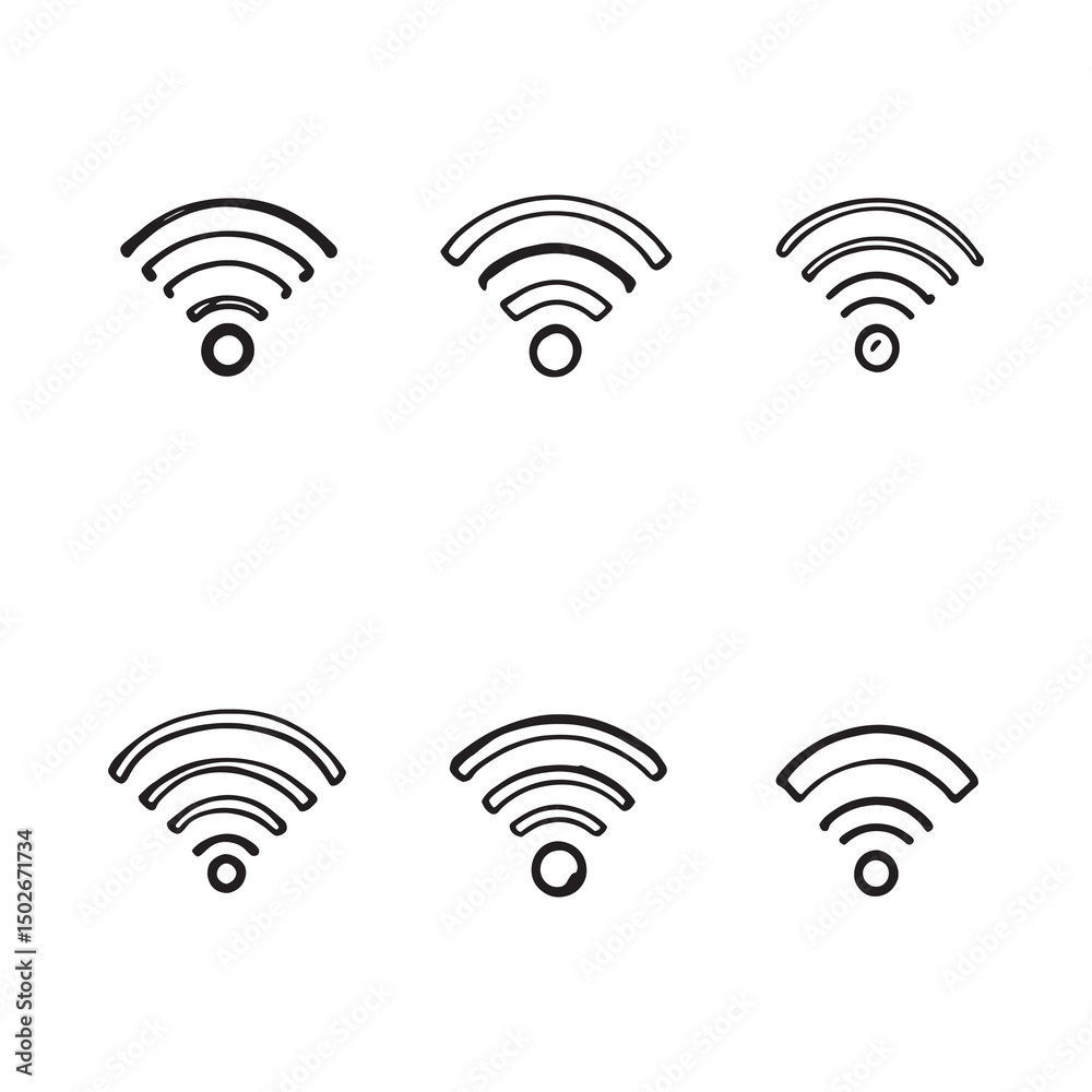 minimalist wireless connection symbol vector illustration minimalist wireless connection symbol vector illustration