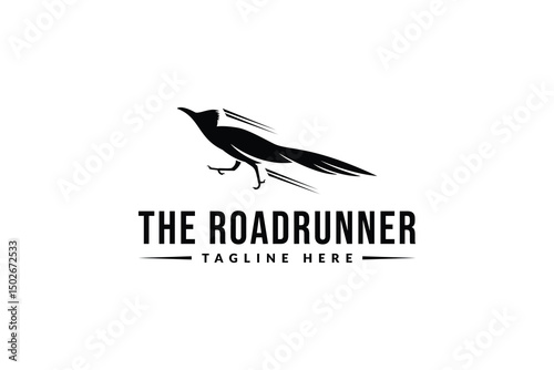 roadrunner logo design. logo icon vector illustration silhouette