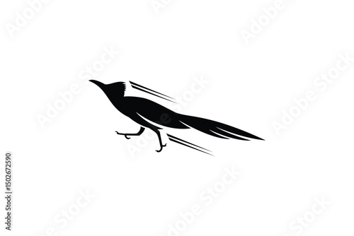 roadrunner logo design. logo icon vector illustration silhouette