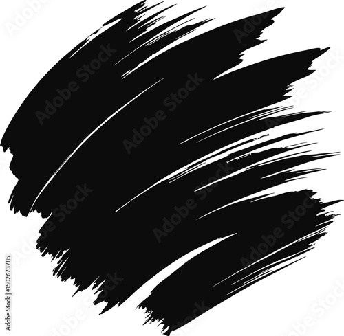 A stark black and white feather vector illustration, a symbolic quill for writing or art