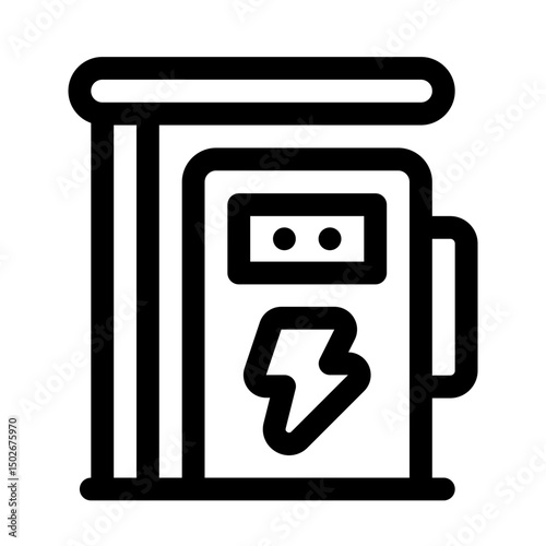Charging Station Line Icon. Single icon, line vector icon