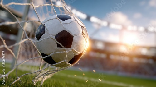 The Moment a Soccer Ball Hits the Net
