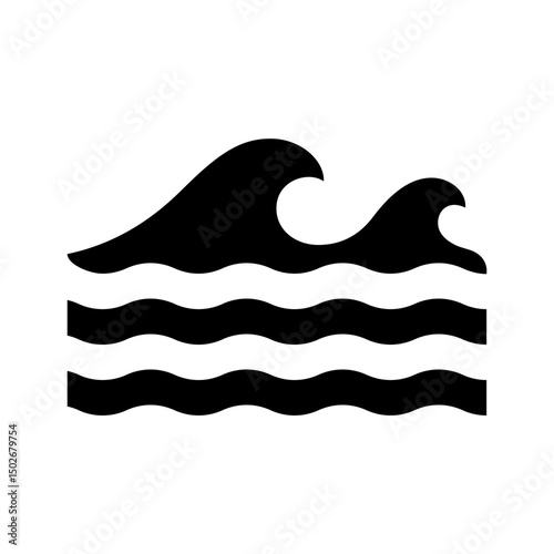 wave water outline concept vector illustration