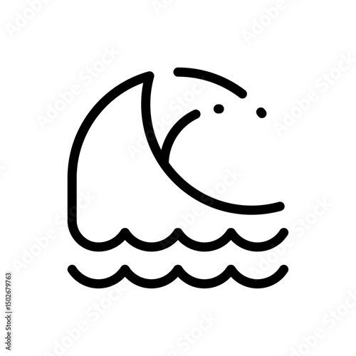 wave water outline concept vector illustration
