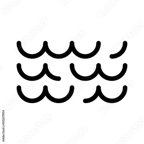 wave water outline concept vector illustration