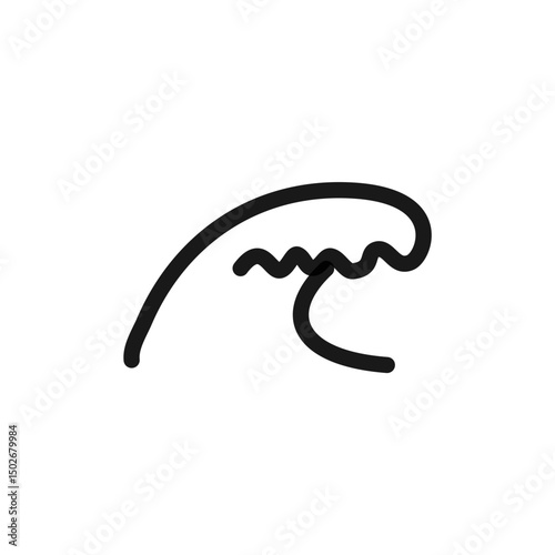 wave water outline concept vector illustration