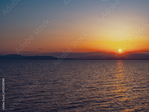 beautiful sunset on the sea
