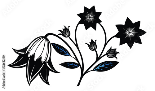 Elegant bellflower and platycodon floral design with balloon buds