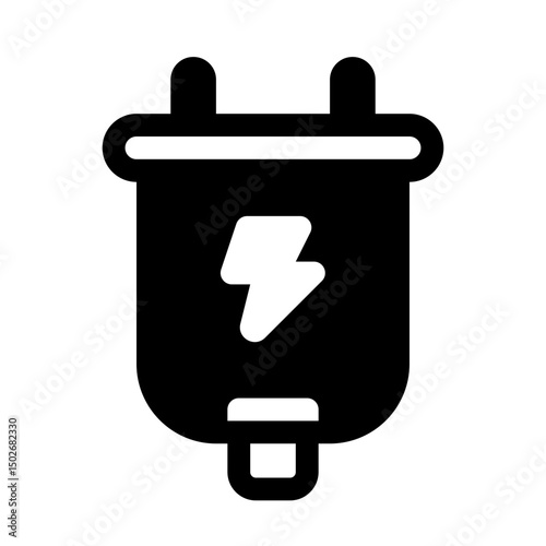 Electric Glyph Icon. Single icon, glyph vector icon