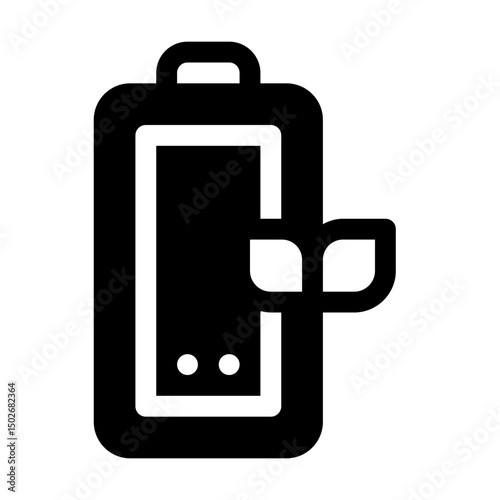 Power Saving Glyph Icon. Single icon, glyph vector icon