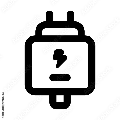 Charger Simple Line Icon. Single icon, line vector icon