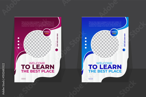 School admission Poster Suitable for junior and senior high school promotion Flyer