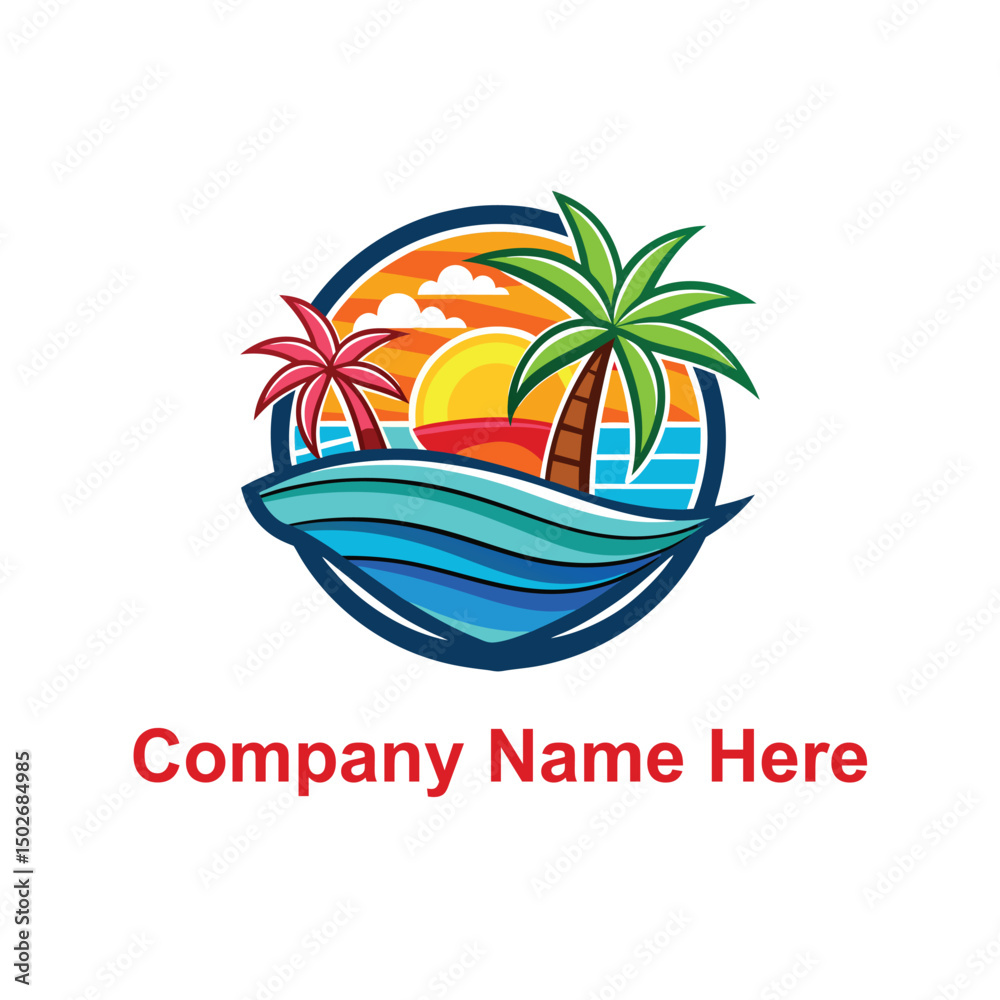 Obraz premium beach logo