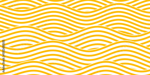 Pasta background, spaghetti abstract geometric pattern. Macaroni yellow poster. Wavy abstract pattern. Pasta vector illustration