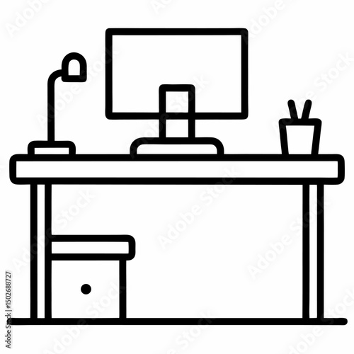 Laptop and coffee on a desk in an office or home workspace