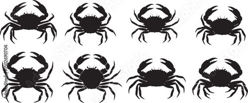 Crab silhouette vector illustration