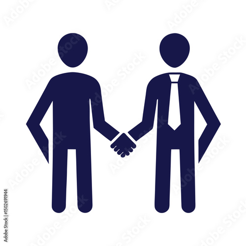 business agreement handshake silhouette icon