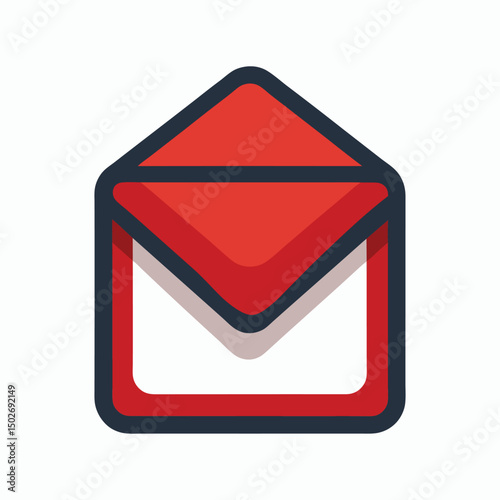 color mail vector icon on white background