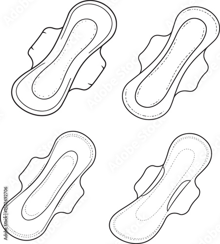 Feminine hygiene icon silhouette vector illustration