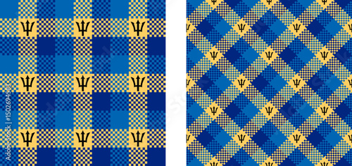 barbados pattern set. plaid background for decoration and etc. vector illustration