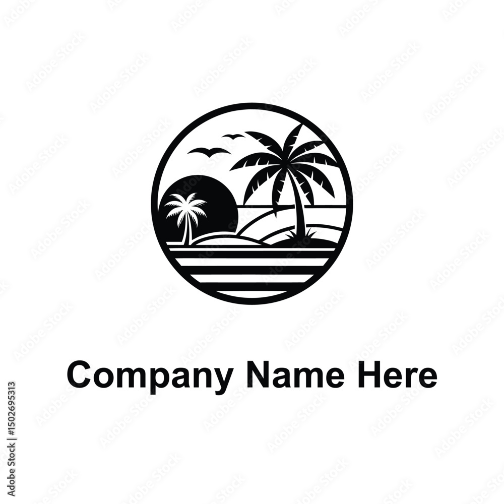 Naklejka premium beach logo