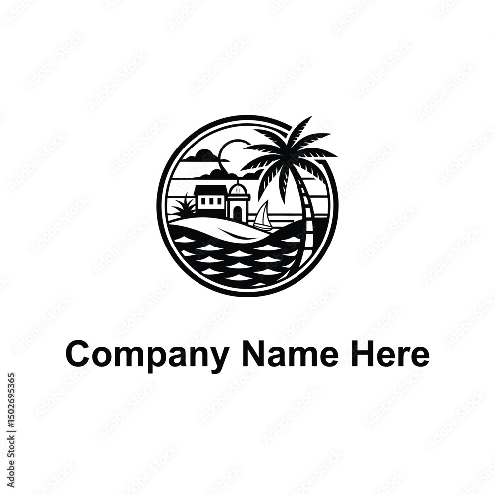 Obraz premium beach logo