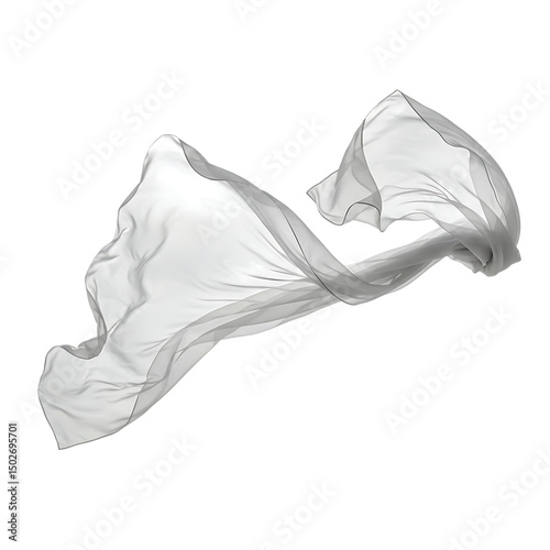 Flowing White Fabric
