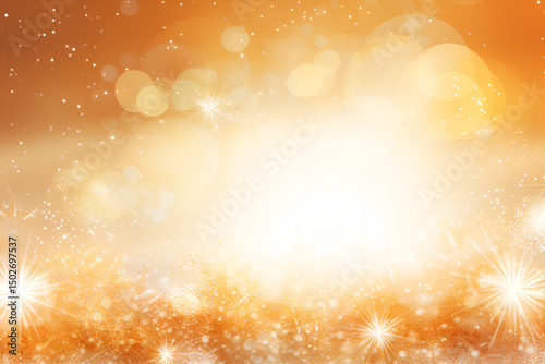 abstract christmas background, Beautiful Christmas card with a fir tree and snow at night with space for text Generative AI
