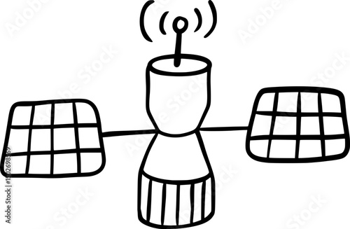 Satelite Space Doodle